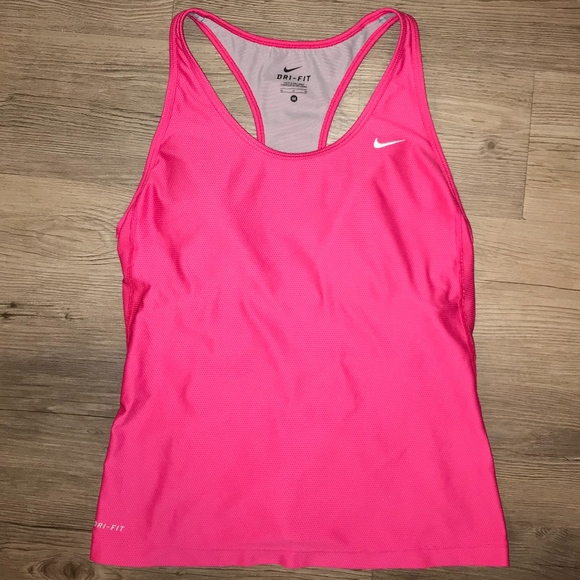 nike dri fit tank with built in bra